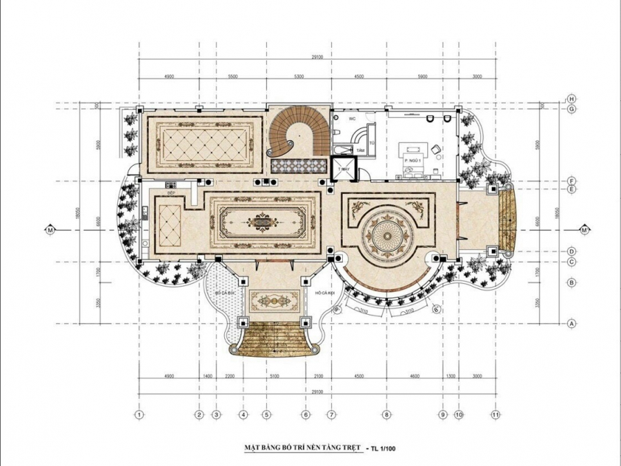 Nền đá hoa văn CNC4